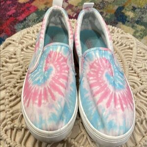 Skechers Pink and Blue Tie-Dye Slip-On Sneakers